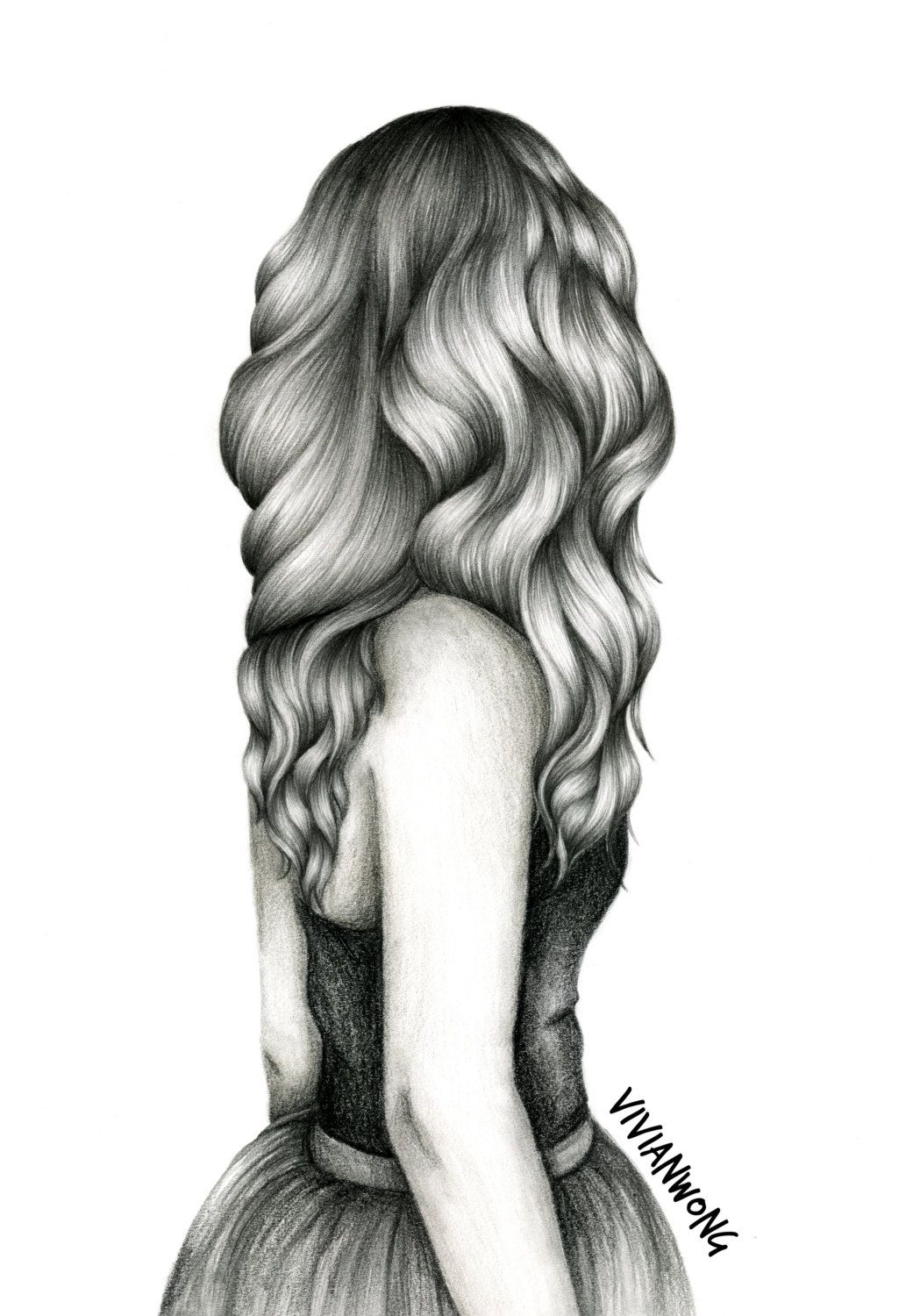 Wavy Hair Drawing