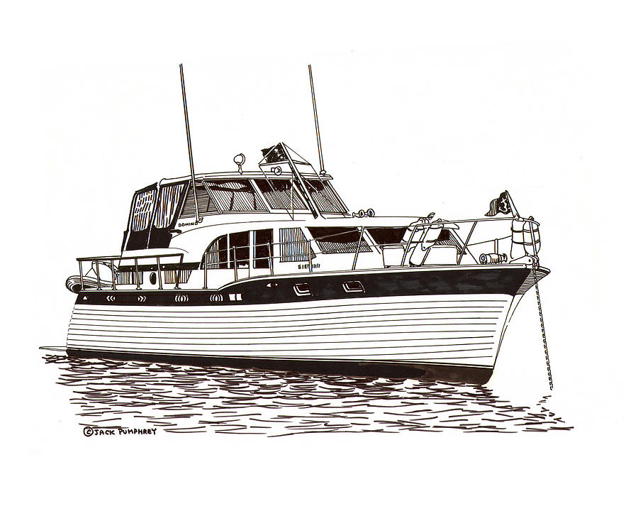 Yacht Drawing Pic