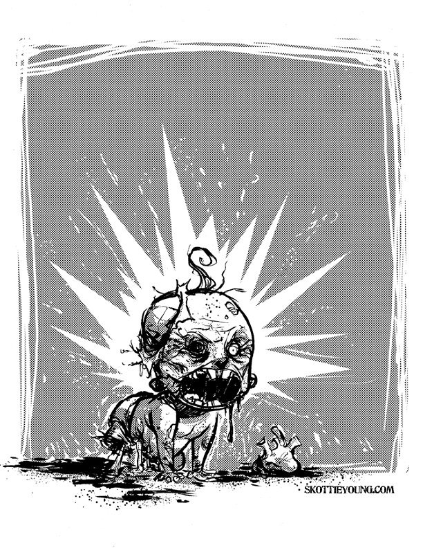 Zombie Baby Drawing Sketch