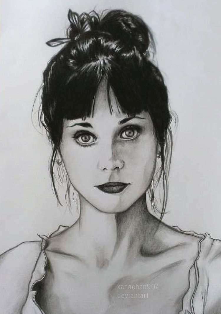 Zooey Deschanel Drawing Amazing