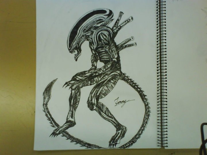 3D Alien Drawing