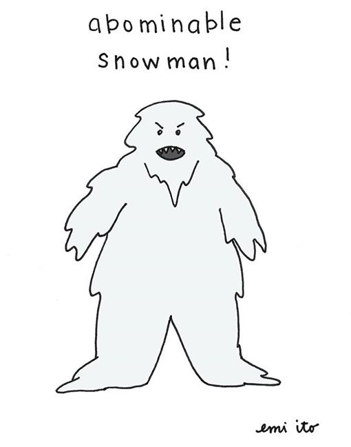 Abominable Snowman Drawing