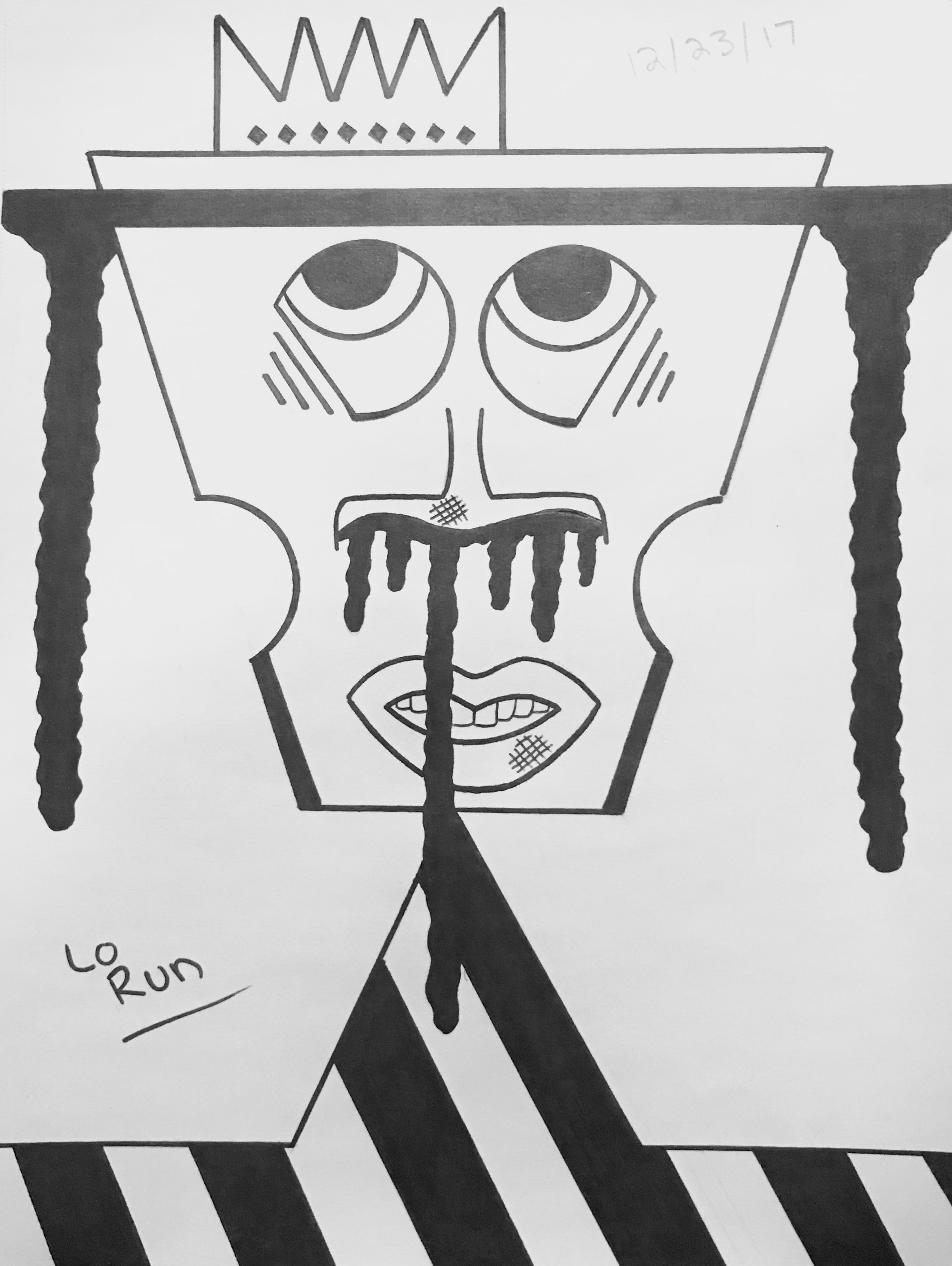 Abstract Face Drawing Photo