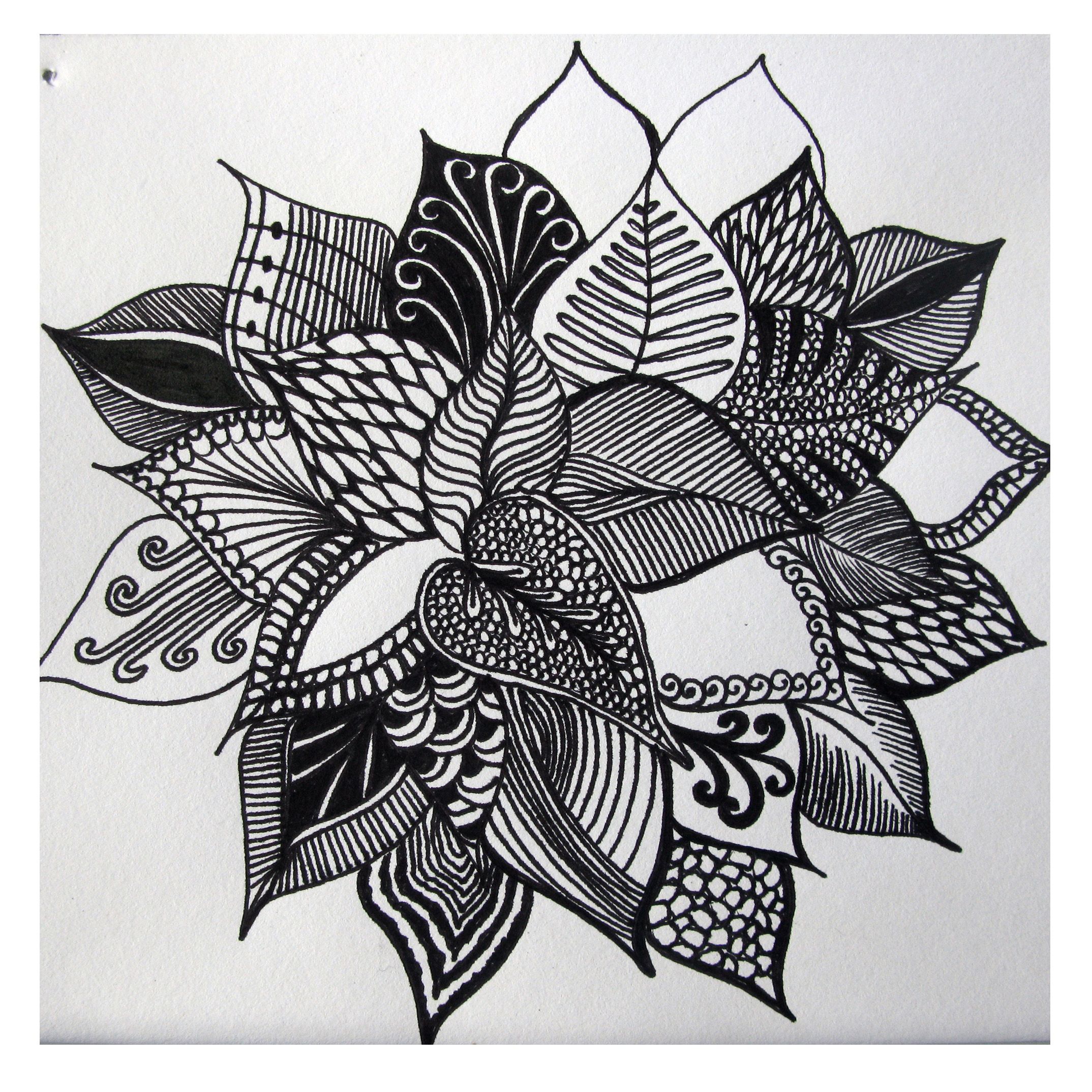 Abstract Flower Drawing Beautiful Image