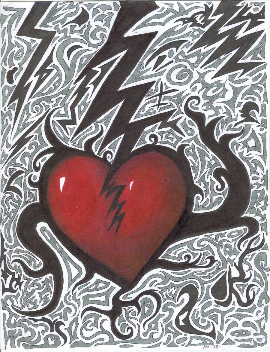 Abstract Heart Drawing
