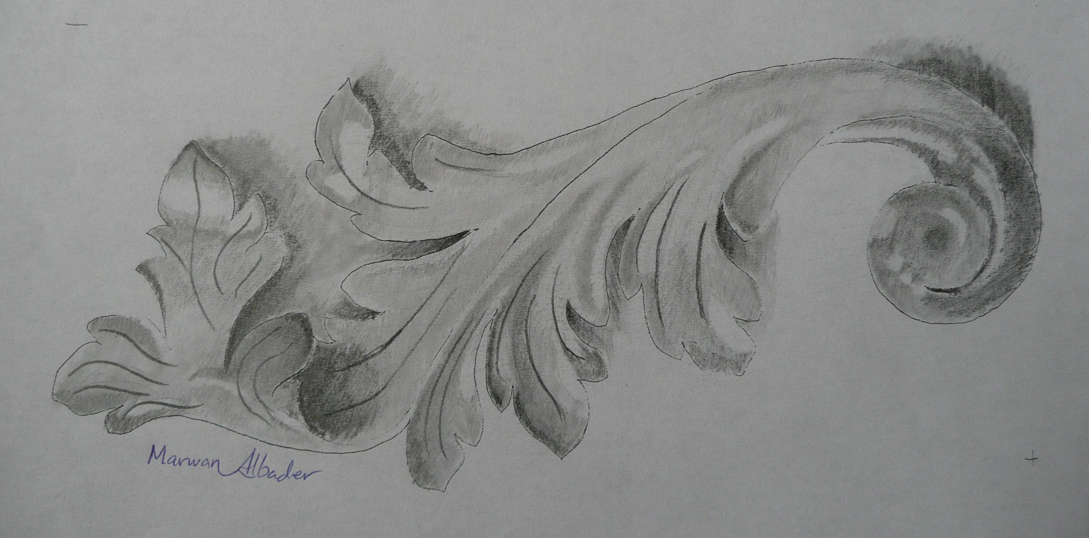 Acanthus Leaves Drawing Beautiful Image