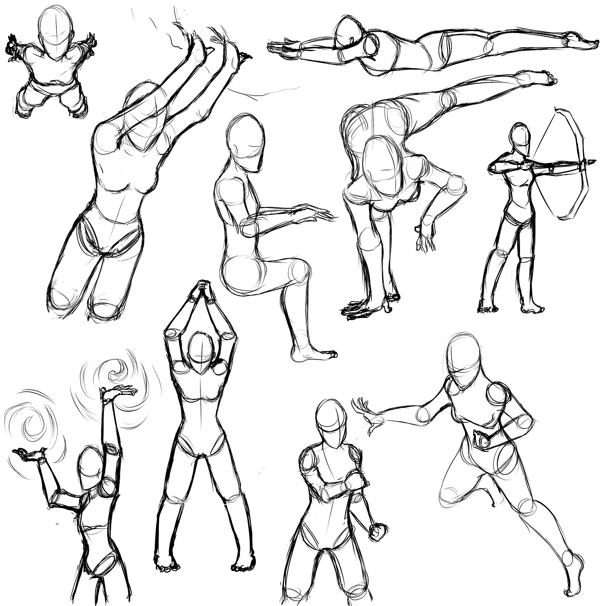 Action Poses Drawing Art