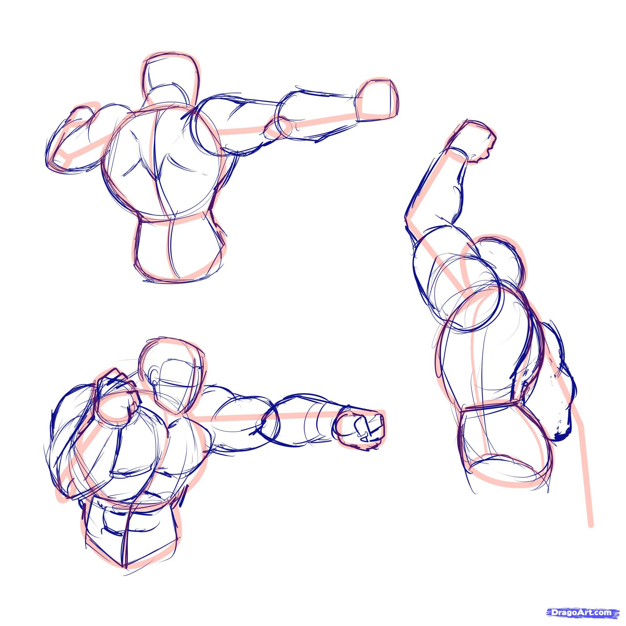 Action Poses Drawing Pic - Drawing Skill