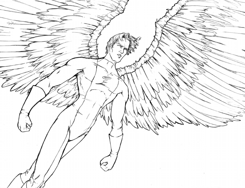 Angel Man Drawing Image