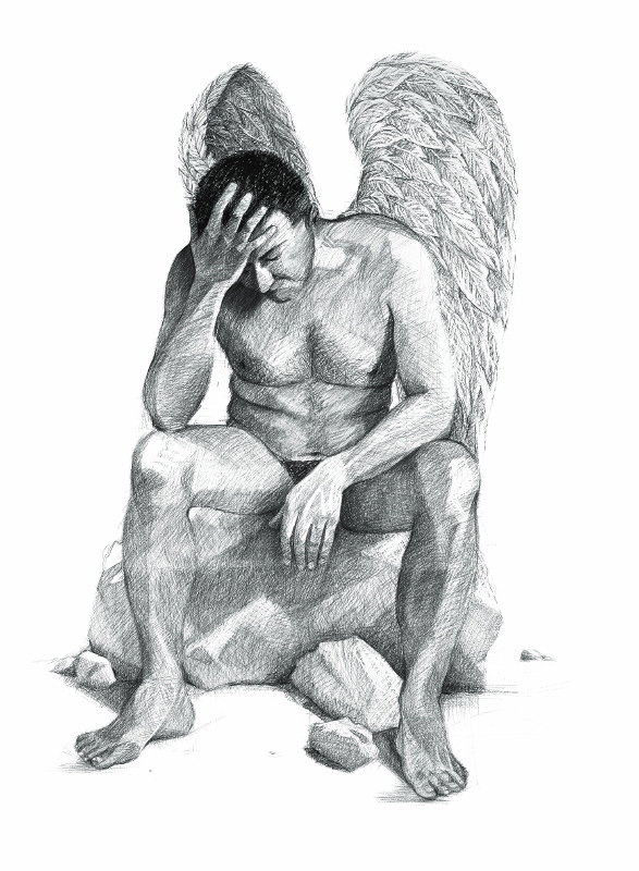 Angel Man Drawing Pics