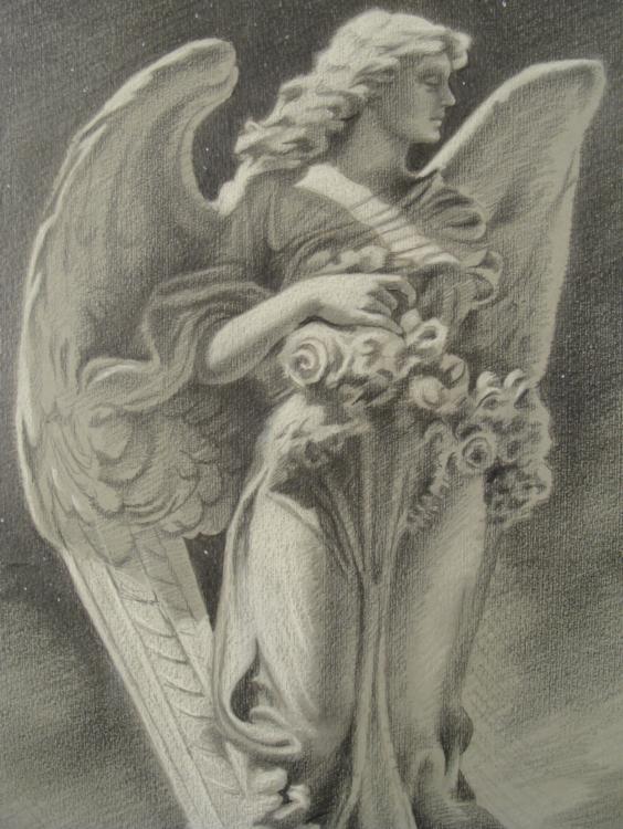 Angel Statue Drawing Pics