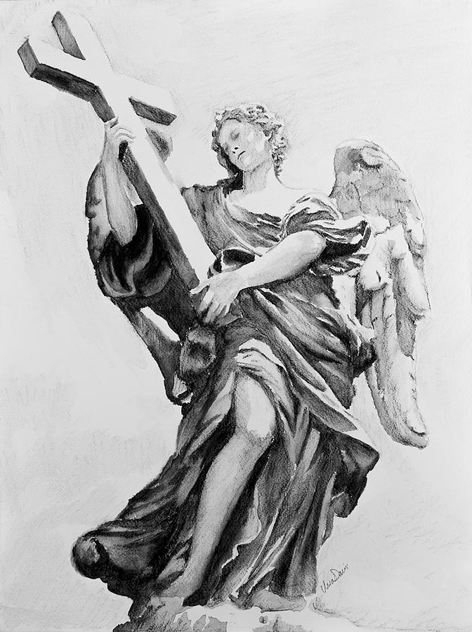 Angel Statue Drawing Picture