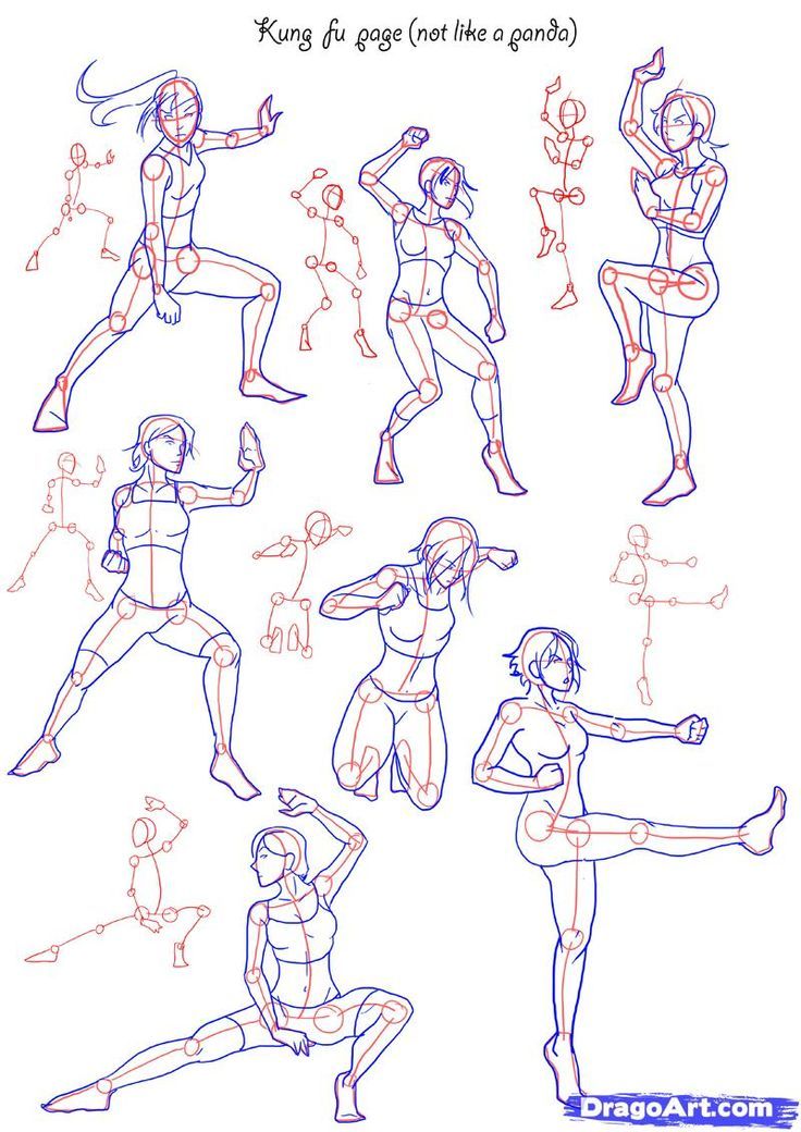 How to Draw Dynamic Poses Different Action Poses Step by Step
