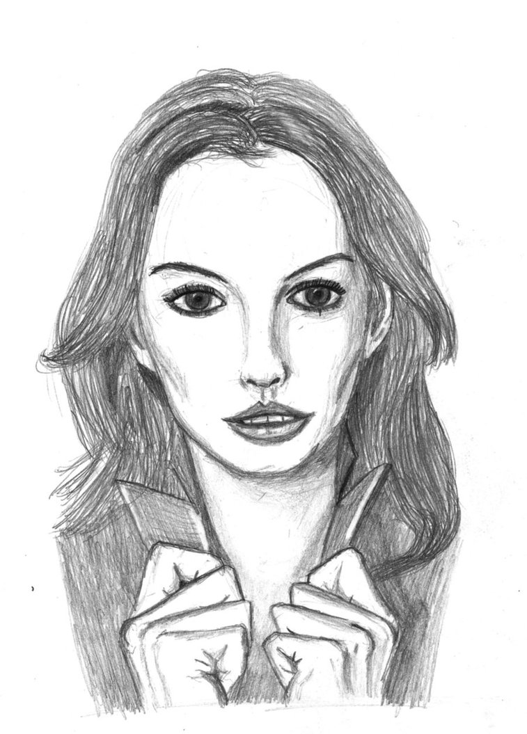 Anne Hathaway Drawing Art