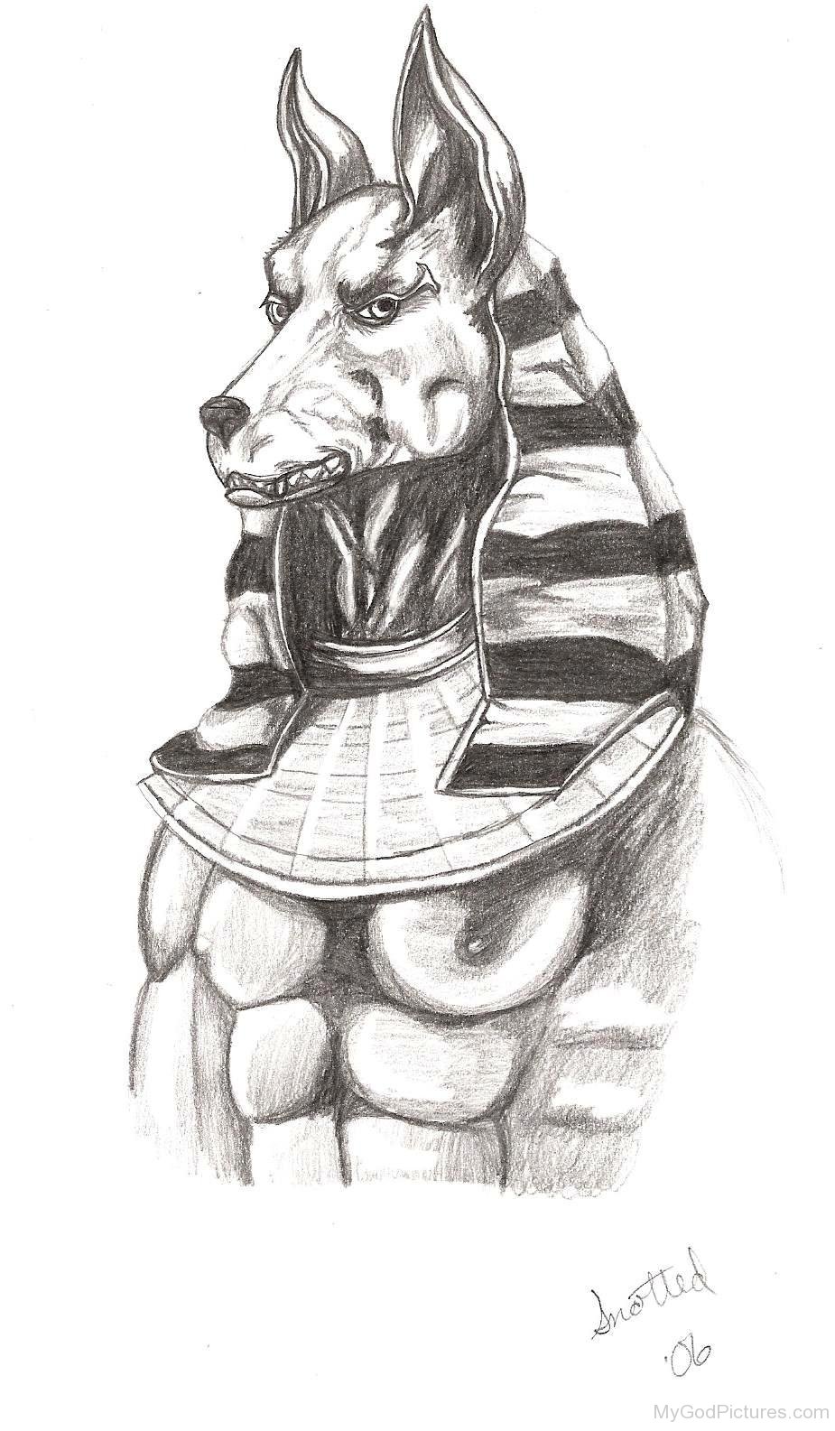 Anubis Drawing Realistic