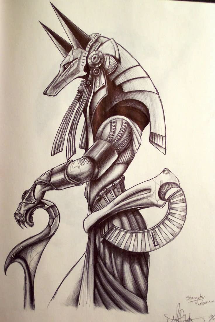 Anubis Tattoo Drawing Image