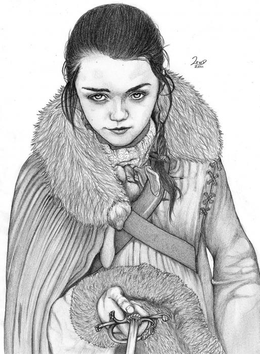Arya Stark Drawing Realistic