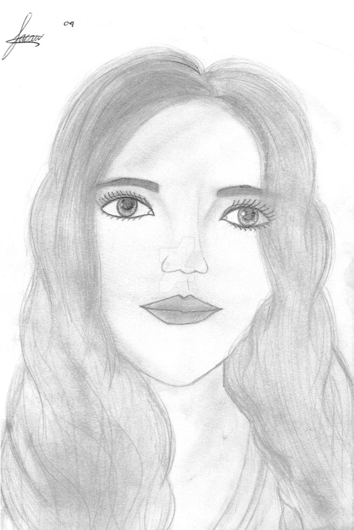 Ashley Greene Drawing Sketch