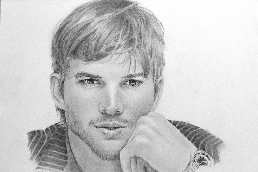 Ashton Kutcher Drawing Images