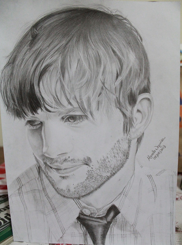 Ashton Kutcher Drawing Pic