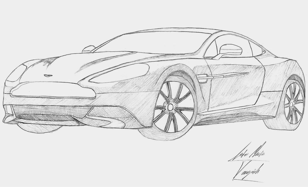 Aston Martin Drawing Photo