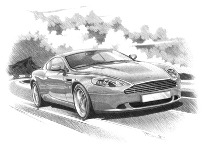 Aston Martin Drawing Pic