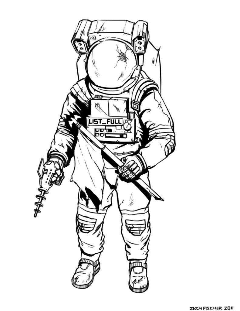 Astronaut Drawing Art