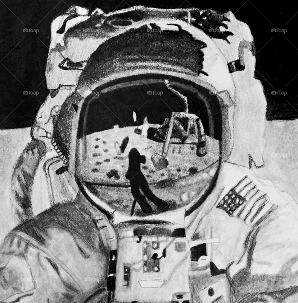 Astronaut Drawing Beautiful Image