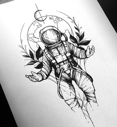 Astronaut Drawing Pictures