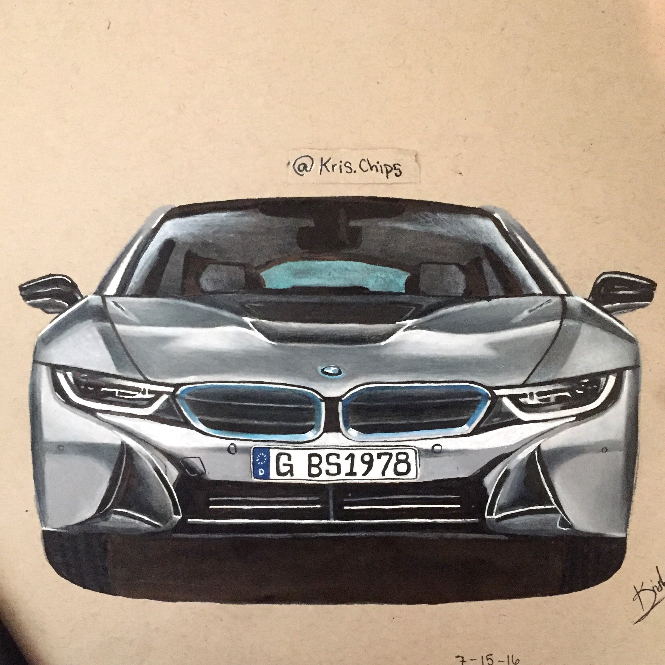 BMW Drawing Beautiful Image