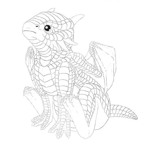 Baby Dragon Drawing High-Quality