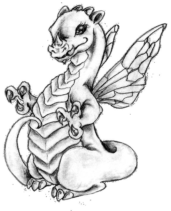 Baby Dragon Drawing Image