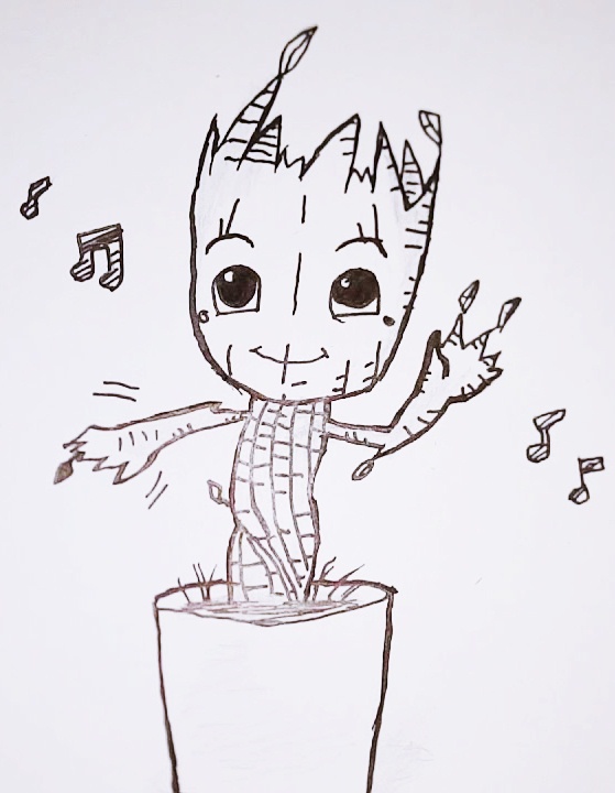 Baby Groot Drawing Best