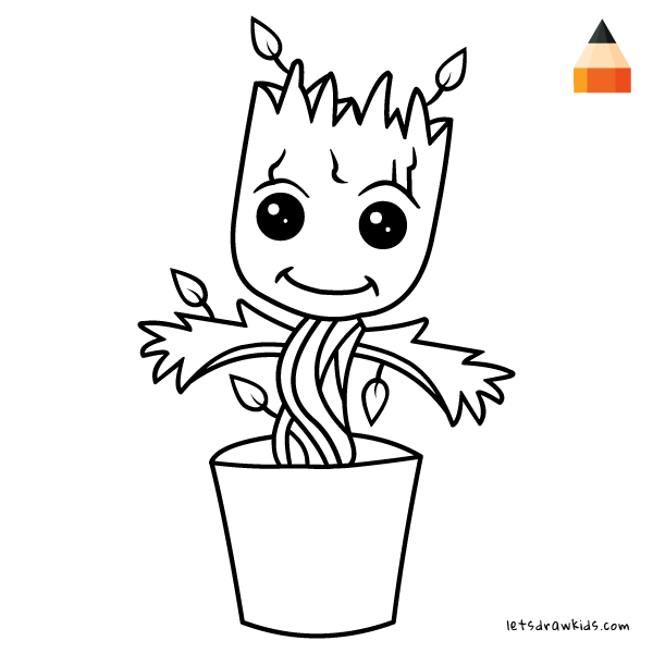 Baby Groot Drawing Photo
