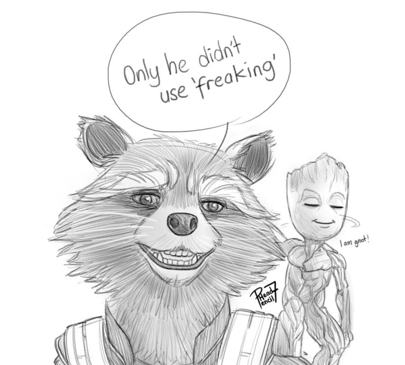 Baby Groot Drawing Pic