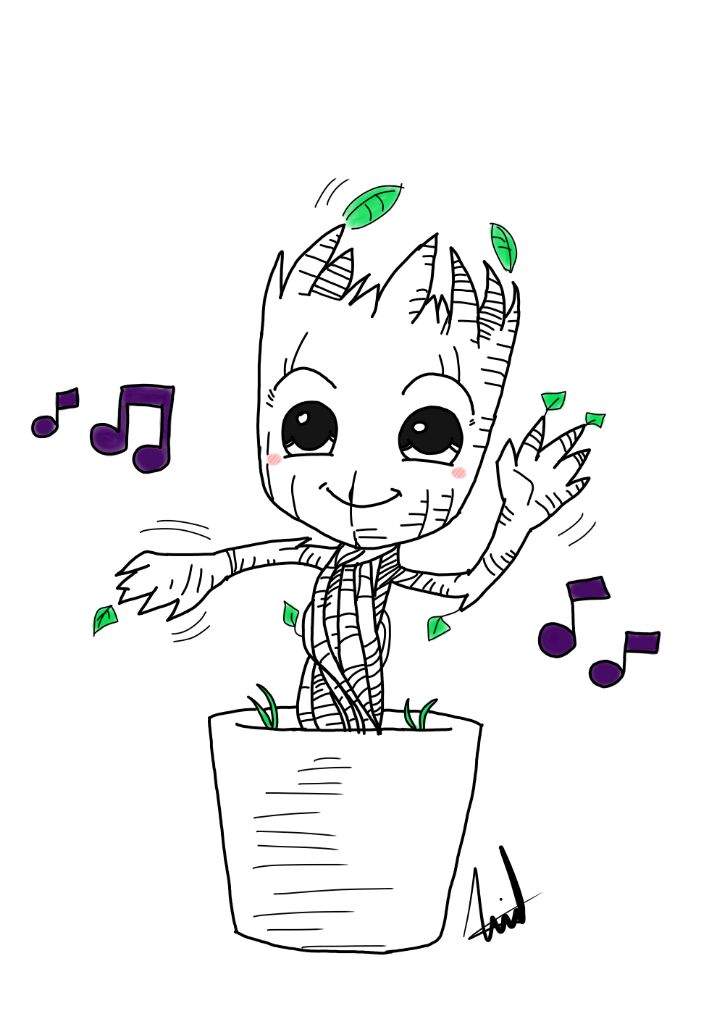Baby Groot Drawing Realistic