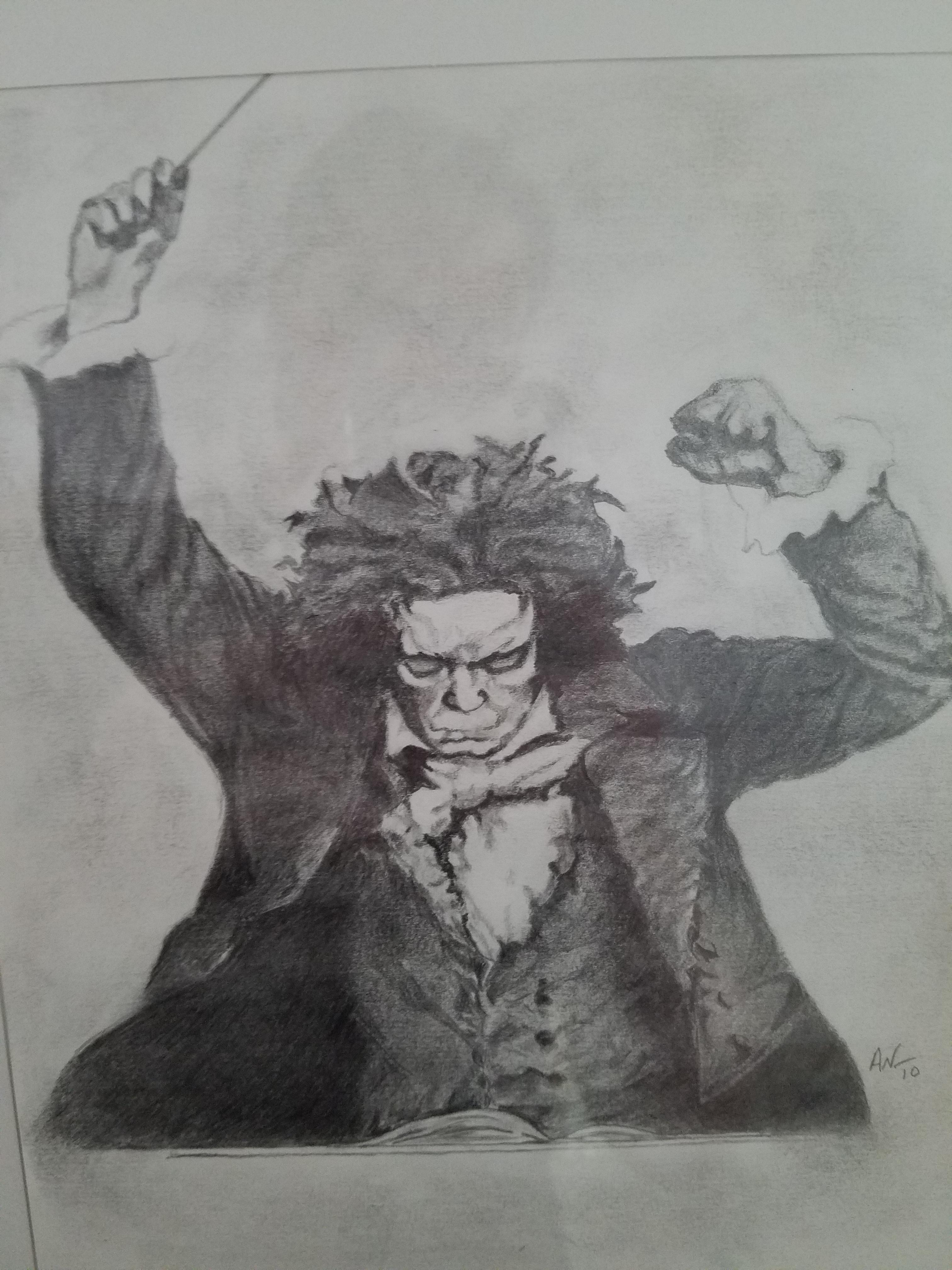 Beethoven Drawing Creative Art