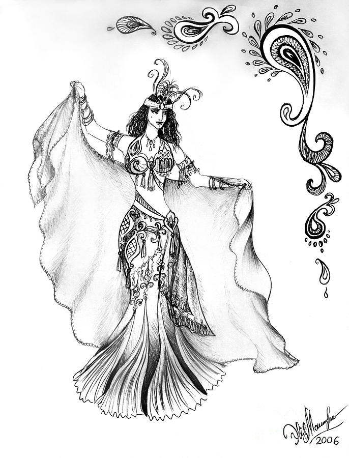 Belly Dancer Drawing Amazing