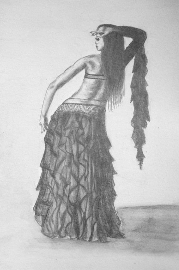 Belly Dancer Drawing Beautiful Image