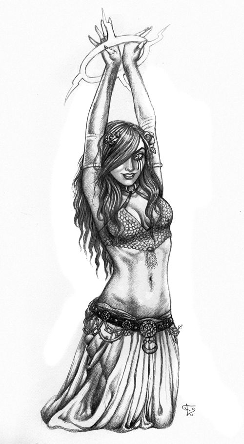 Belly Dancer Drawing Image