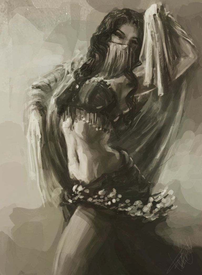 Belly Dancer Drawing Pic