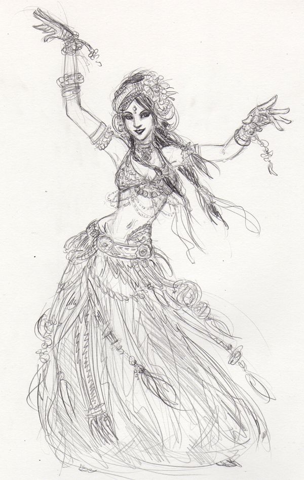 Belly Dancer Drawing