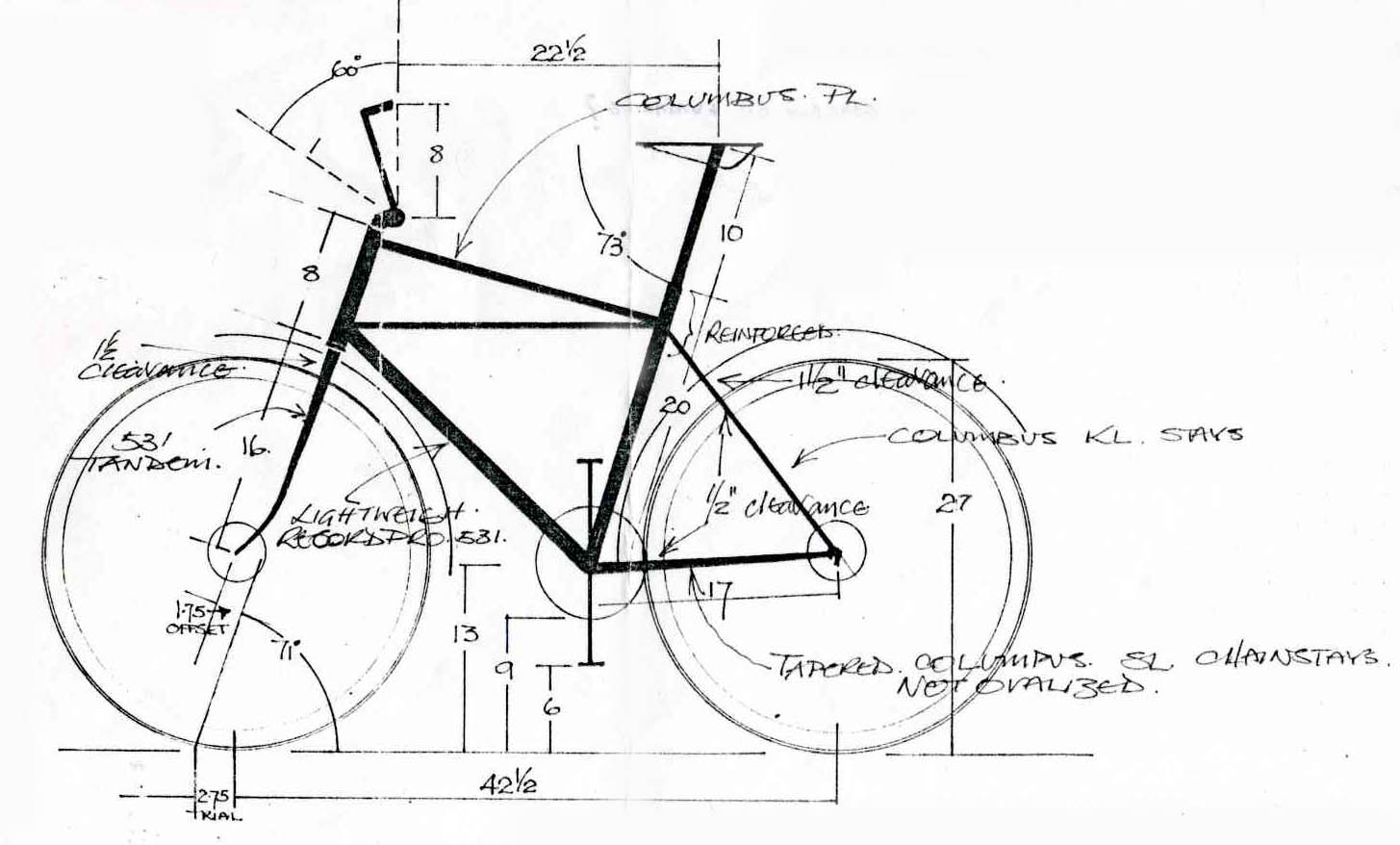 Bike Engineering Drawing Art