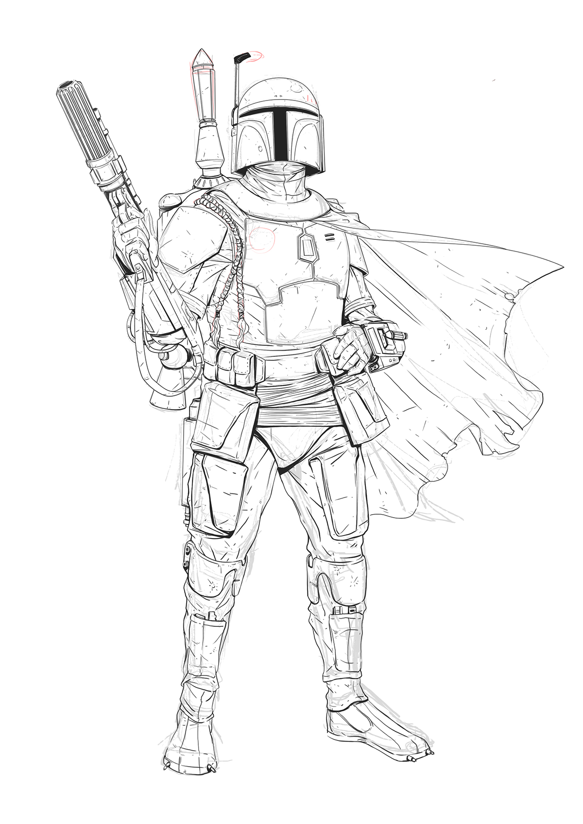 Boba Fett Drawing Photo