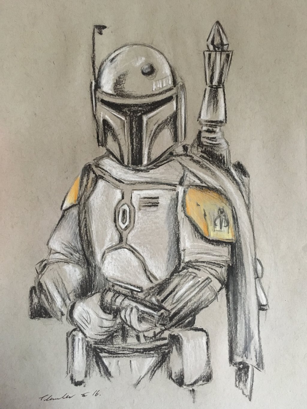 Boba Fett Drawing Sketch