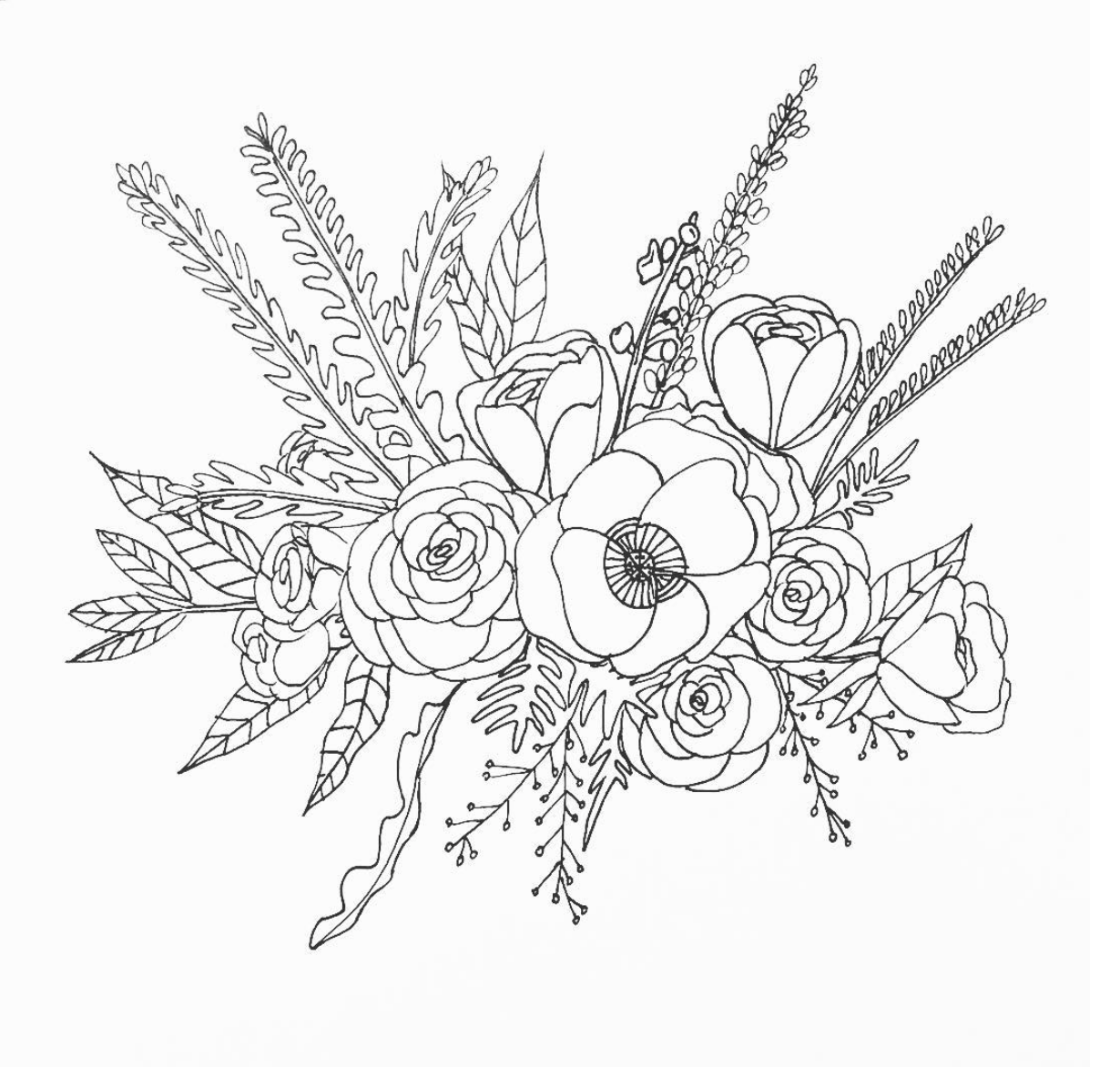 Bouquet Drawing - Drawing Skill