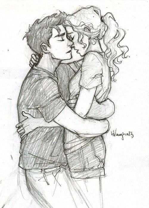Boy And Girl Hugging Drawing