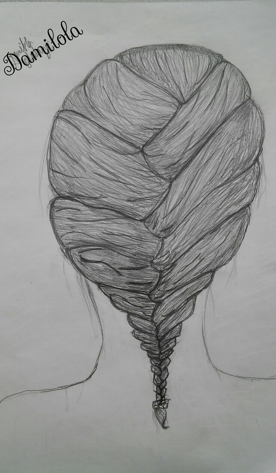 french braid drawing