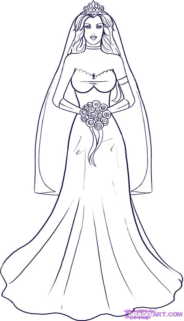 Bride Drawing High-Quality