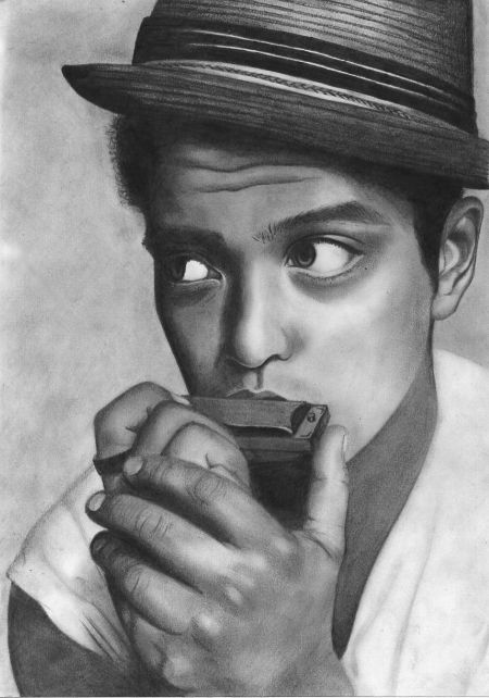 Bruno Mars Drawing Realistic
